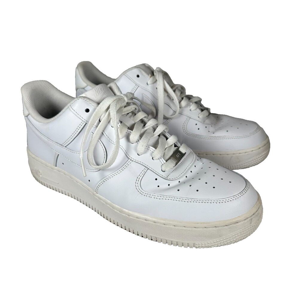 Nike Air Force 1 '07 Low Triple White Men's 12.5 CW2288-111 Leather Sneakers